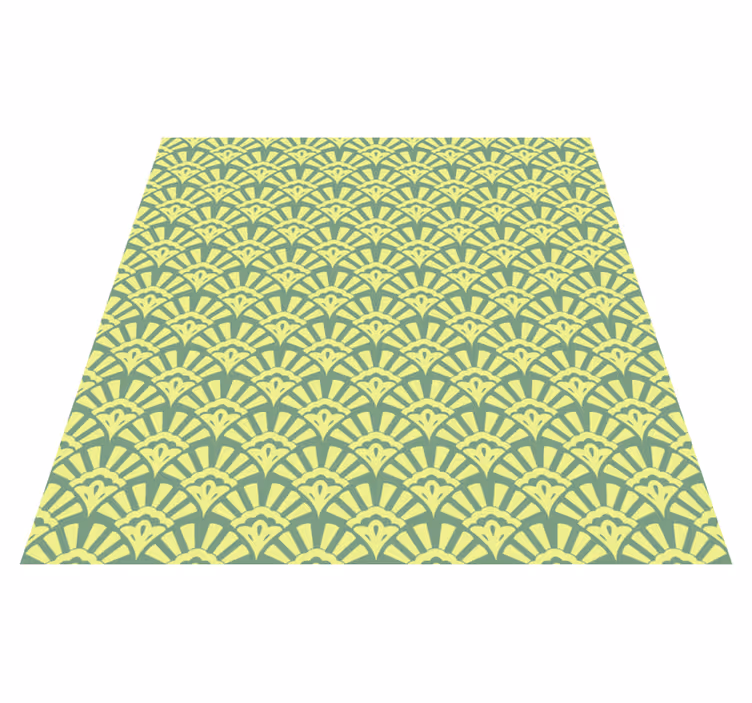 Tapis vinyle cuisine motif années 70 couleur citron - TenStickers
