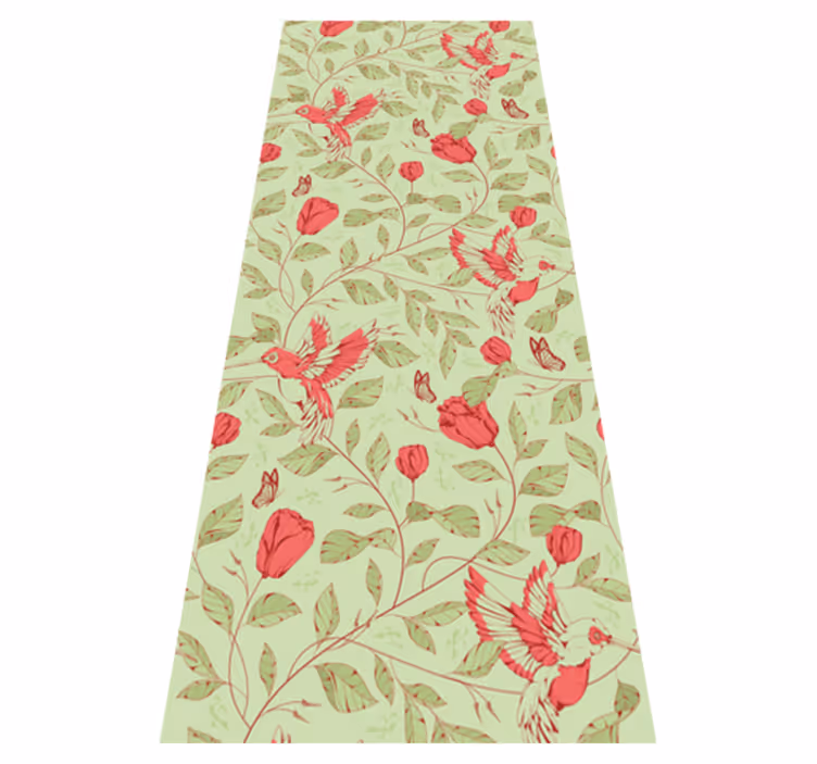 Tapis vinyle chambre motif tulipes rouges - TenStickers