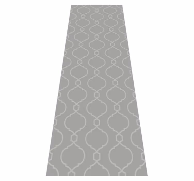 Tapis vinyle chambre motif géométrique gris hamptons - TenStickers