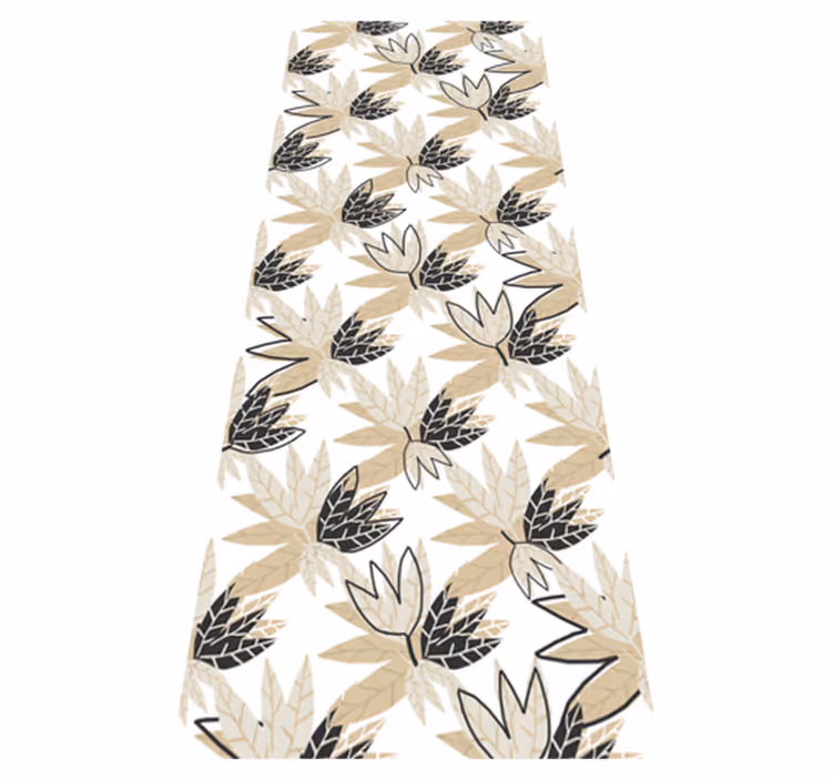 Tapis vinyle chambre feuilles brunes style nordique - TenStickers