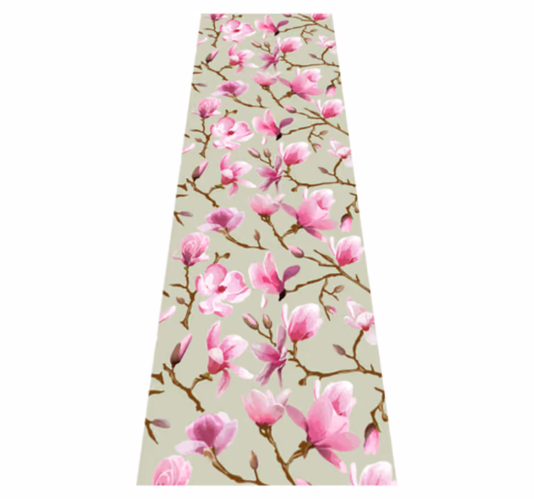 Tapis vinyle chambre magnifique magnolia violet - TenStickers