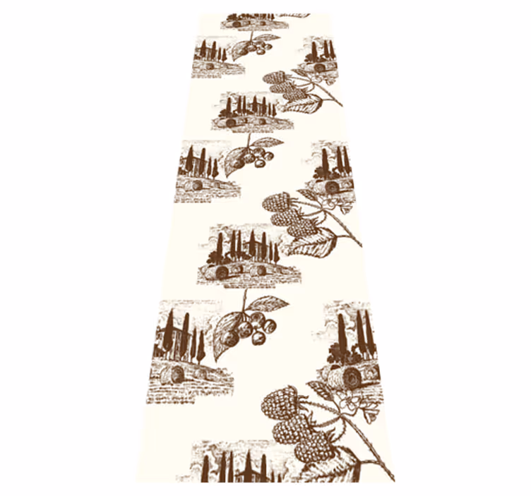 Tapis vinyle chambre motif vie campagnarde provençale - TenStickers