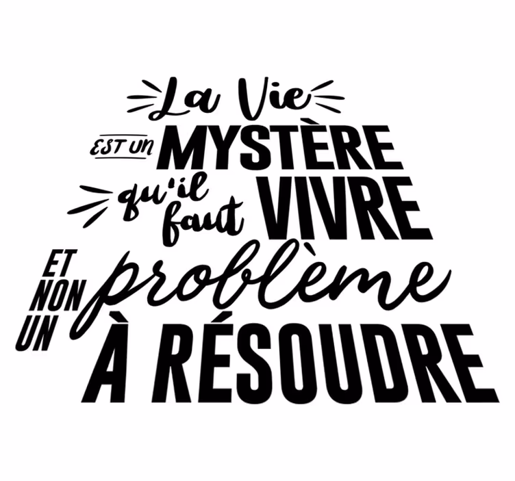 Tapis vinyle chambre la vie est pleine de mystères - TenStickers