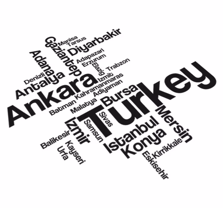 Tapis vinyle chambre texte décoratif turquie - TenStickers