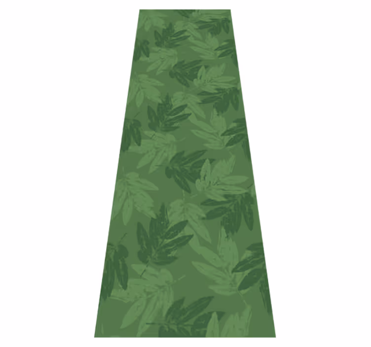Tapis vinyle bureau motif simple feuilles vertes - TenStickers