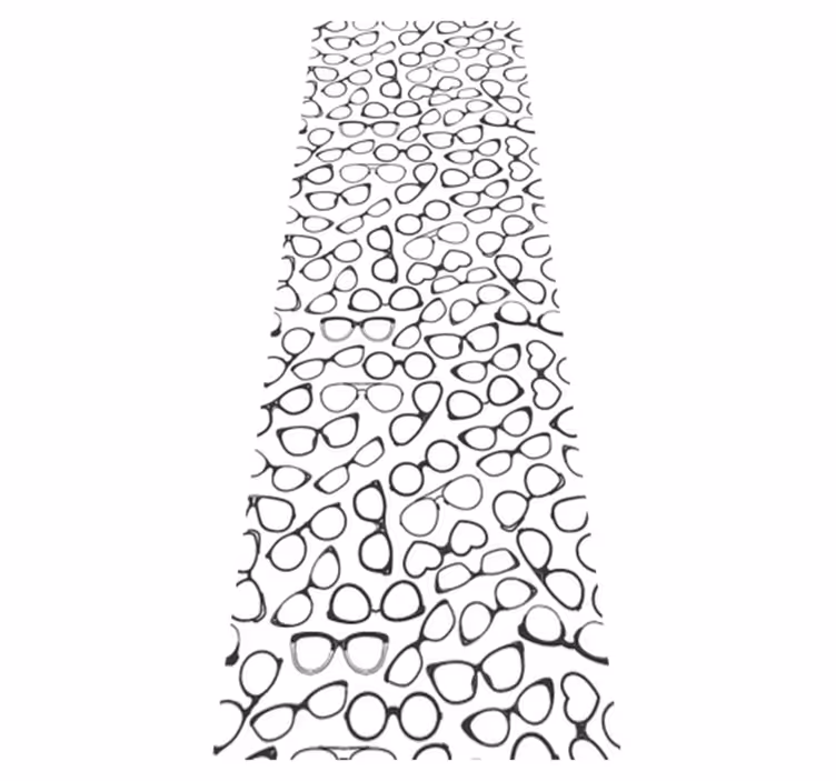 Tapis vinyle bureau motif simple lunettes mode - TenStickers