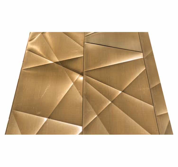 Tapis vinyle bureau texture polygonale dorée 3d - TenStickers