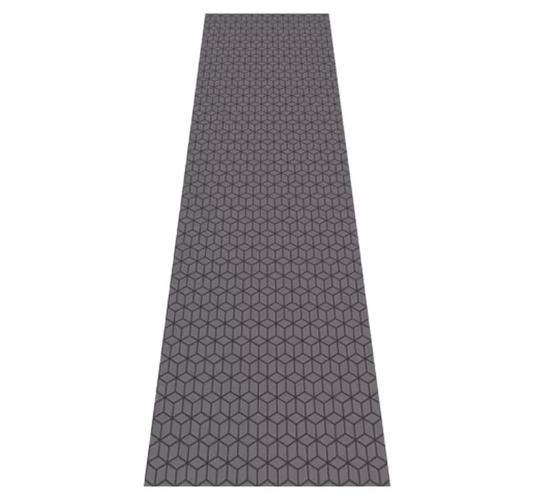 Tapis vinyle bureau cubes gris 3d - TenStickers