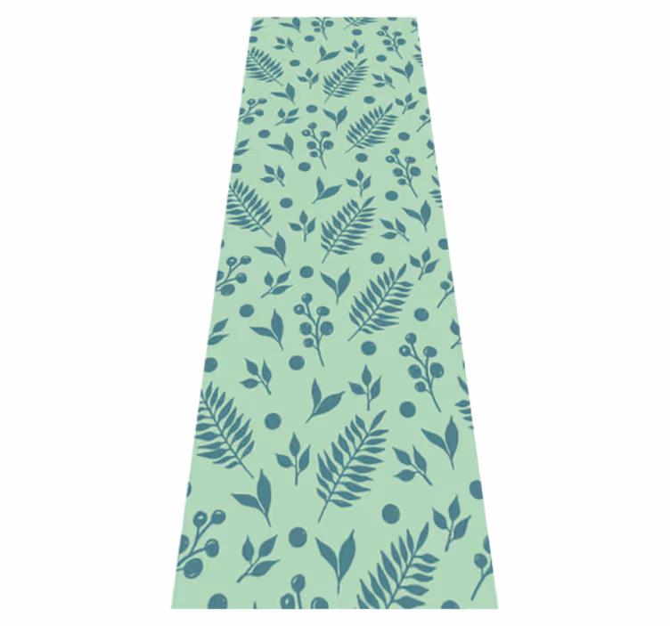 Tapis vinyle bureau feuilles vertes sur vert - TenStickers