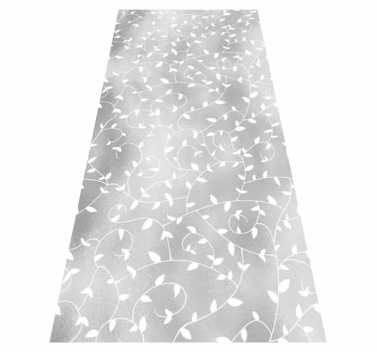 Tapis vinyle chambre branches d'arbre blanches et argent - TenStickers