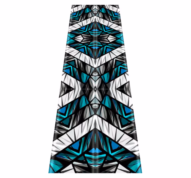 Tapis vinyle chambre graffiti noir, bleu et blanc - TenStickers