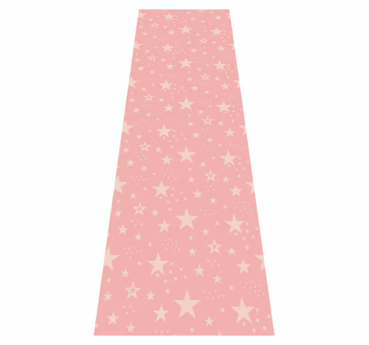 Tapis vinyle chambre étoiles roses claires sur rose foncé - TenStickers