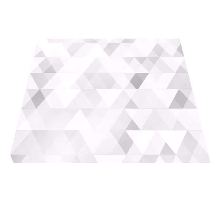 Tapis vinyle chambre triangles géométriques gris - TenStickers
