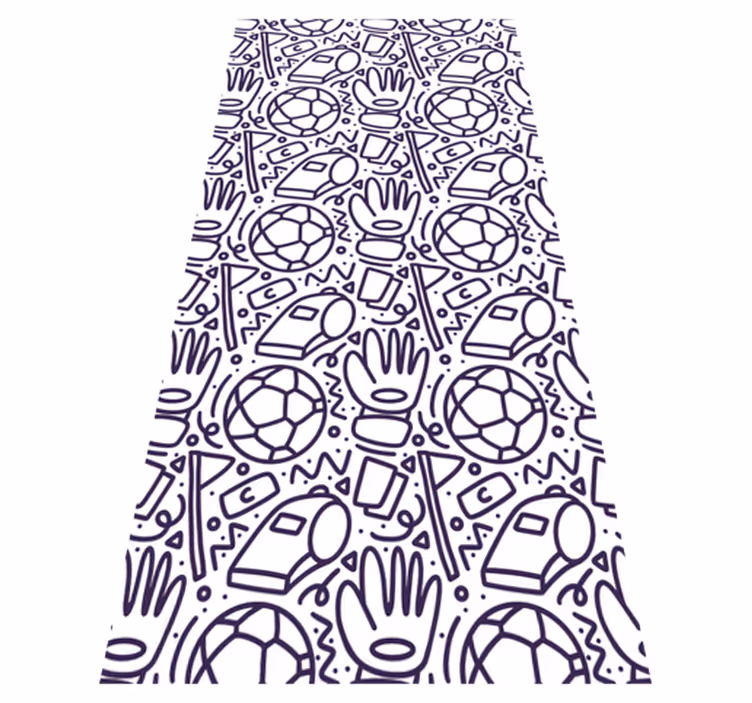 Tapis vinyle chambre design gribouillage sportif - TenStickers