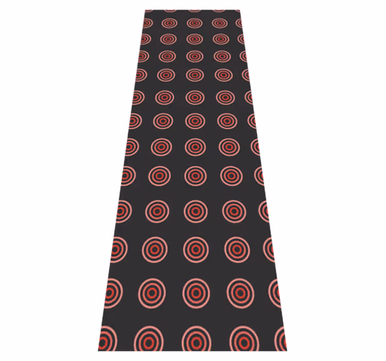 Tapis vinyle chambre motif géométrique rouge rond - TenStickers