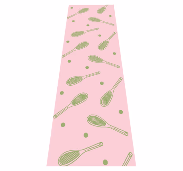 Tapis vinyle chambre design de raquettes de tennis - TenStickers
