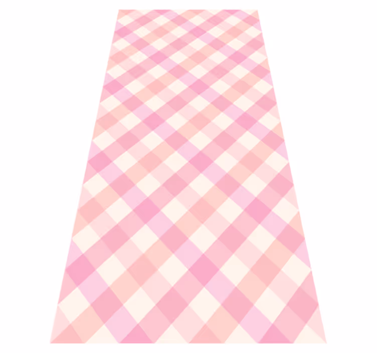 Tapis vinyle chambre motif carreaux roses - TenStickers
