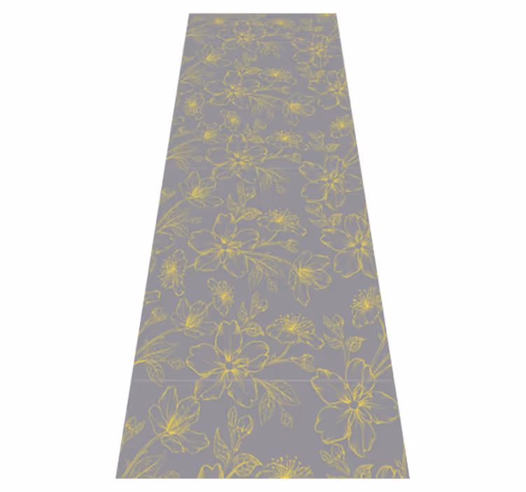 Tapis vinyle chambre pantone floral élégant - TenStickers