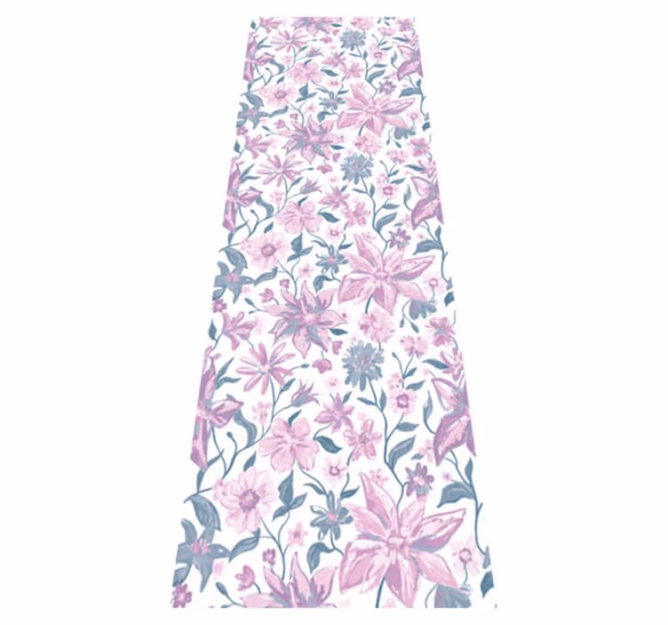 Tapis vinyle chambre roses roses et grises - TenStickers