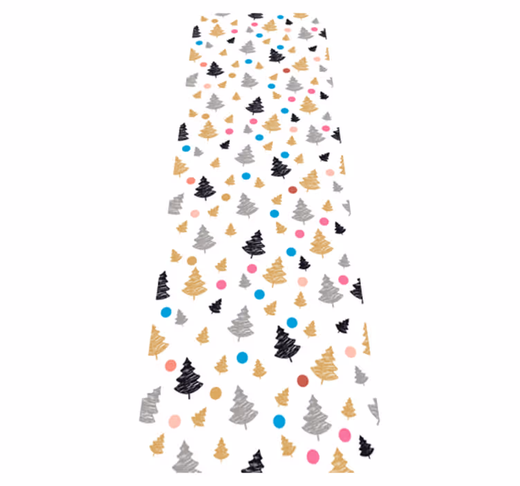 Tapis vinyle chambre avec dessins d'arbres colorés - TenStickers