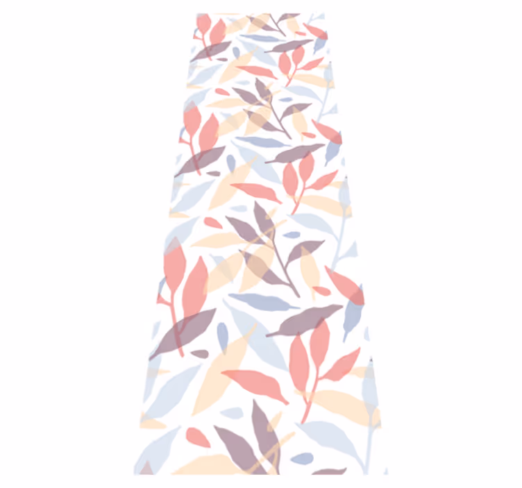 Tapis vinyle chambre branches d'arbre colorées - TenStickers