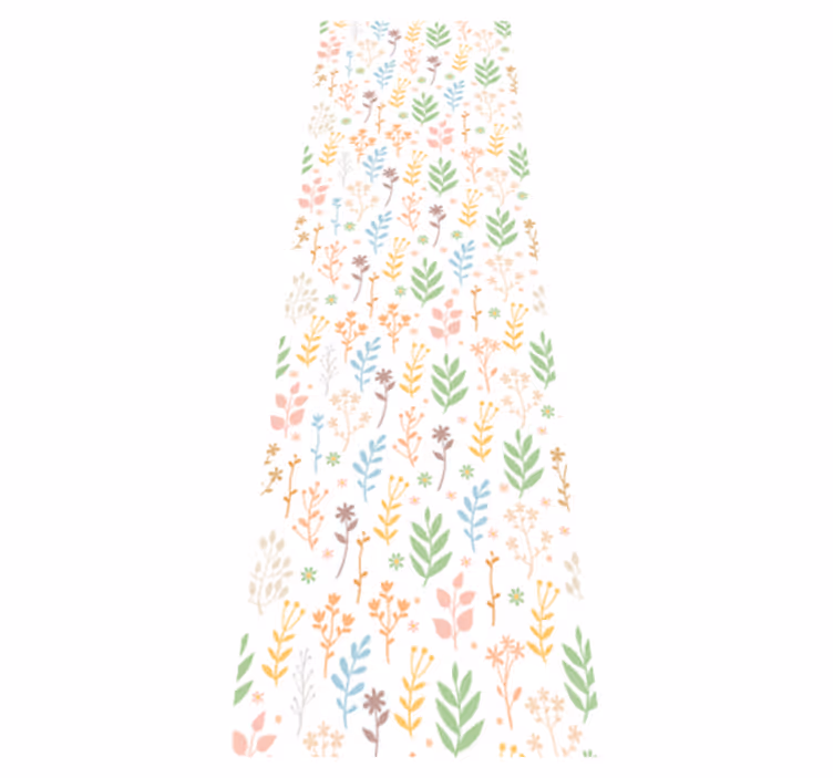 Tapis vinyle chambre symboles simples sur fond blanc - TenStickers