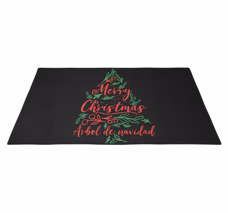 Tapis vinyle chambre sapin de noël joyeux noël - TenStickers