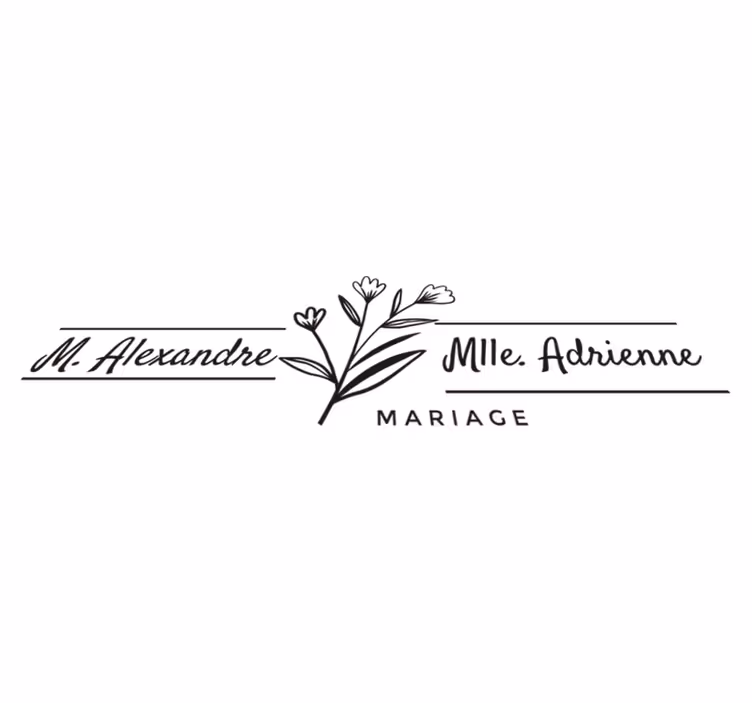 Tapis vinyle chambre décoration murale mariage - TenStickers