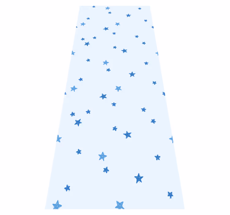 Tapis vinyle nordique motif étoiles bleues pastel - TenStickers