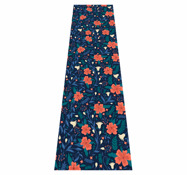 Tapis vinyle nordique fleurs artistiques nordiques - TenStickers