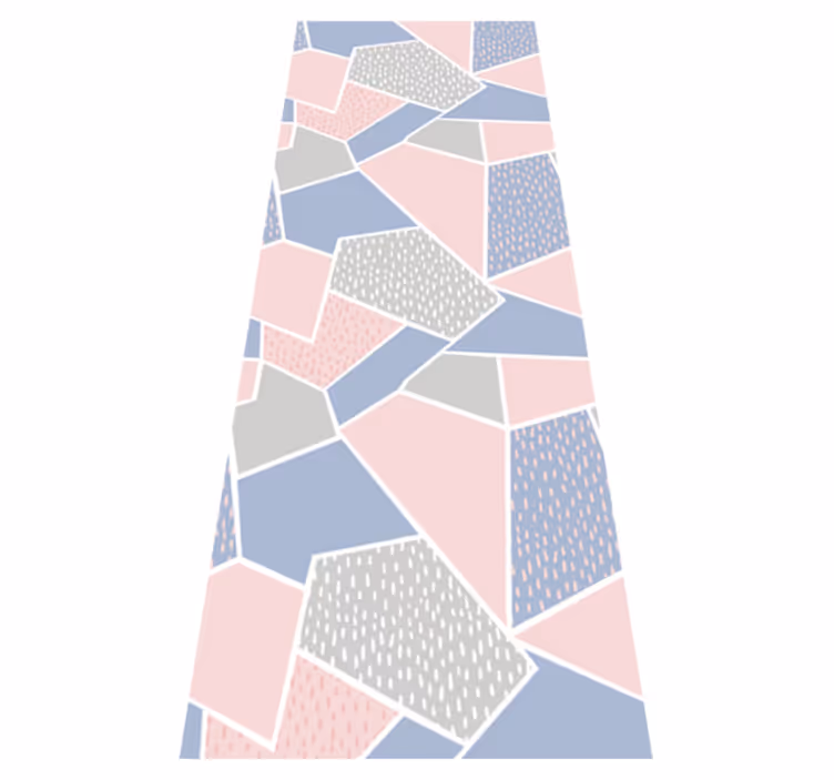 Tapis vinyle nordique géométrique pastels doux - TenStickers