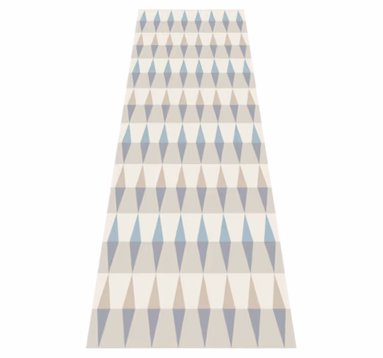 Tapis vinyle nordique ciel bleu géométrique - TenStickers