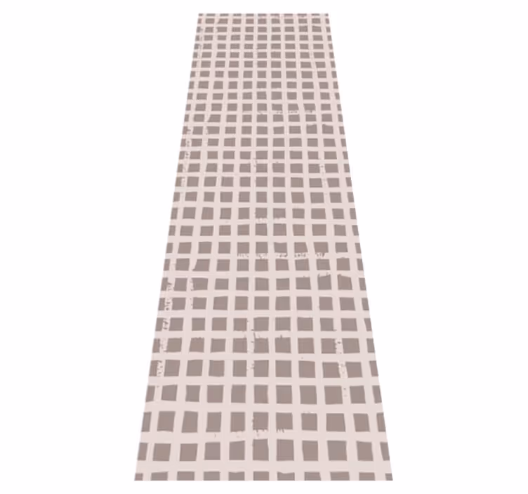 Tapis vinyle nordique motif carreaux brun chaud - TenStickers