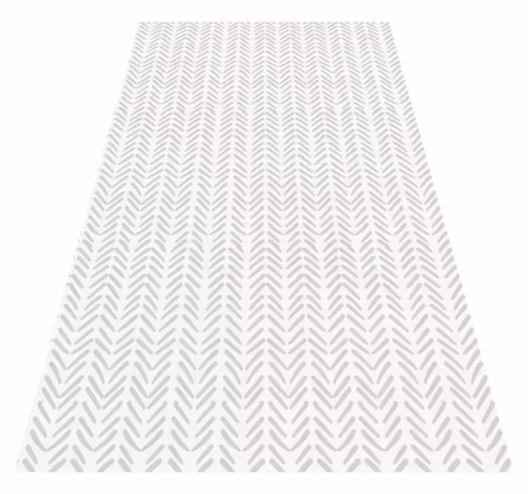 Tapis vinyle nordique lignes abstraites grises zigzag - TenStickers