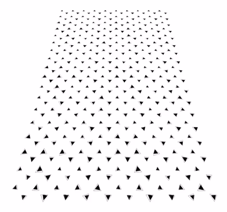 Tapis vinyle nordique triangles 3d noir et gris - TenStickers