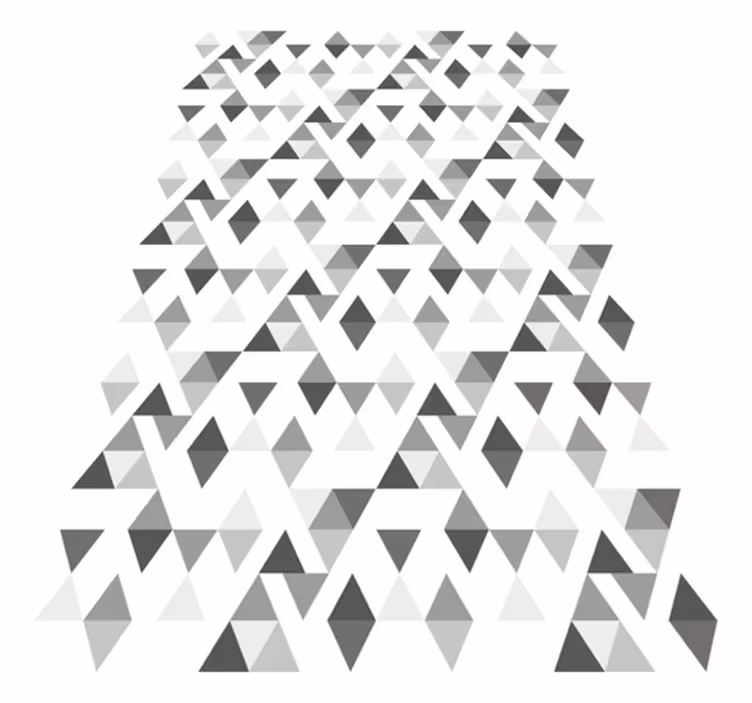 Tapis vinyle nordique motif triangles gris clair et blanc - TenStickers