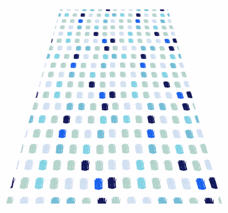 Tapis vinyle nordique coups de pinceau bleu - TenStickers