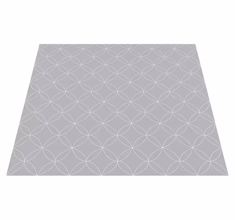 Tapis vinyle nordique floraux abstraits gris - TenStickers