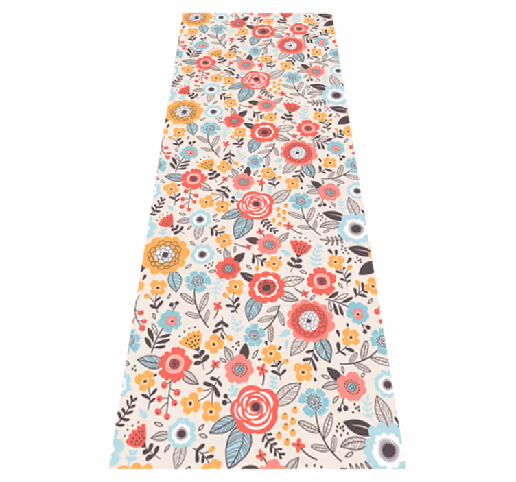 Tapis vinyle nature imprimé floral 'ditsy' - TenStickers