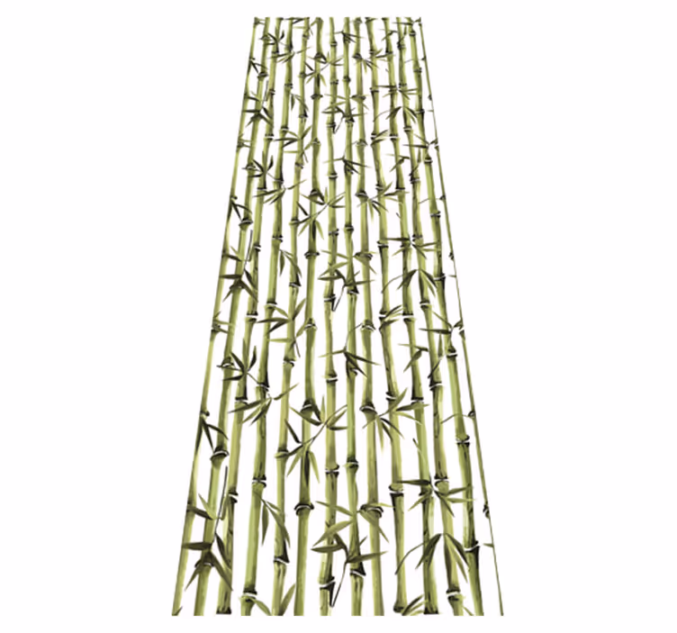 Tapis vinyle nature motif branches de bambou - TenStickers