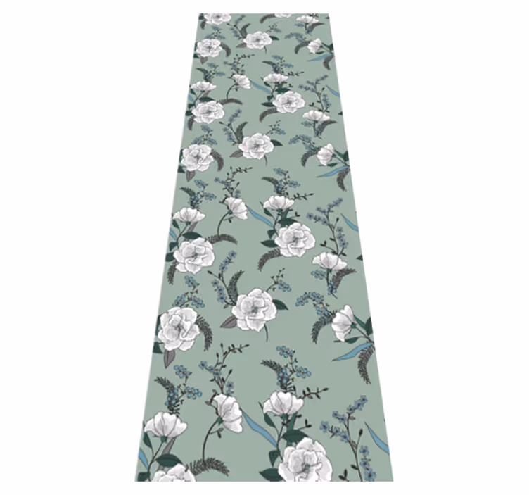Tapis vinyle nature arbre magnolia blanc magnifique - TenStickers