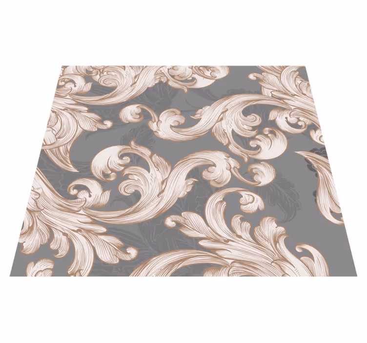 Tapis vinyle vintage papier peint belle grise - TenStickers
