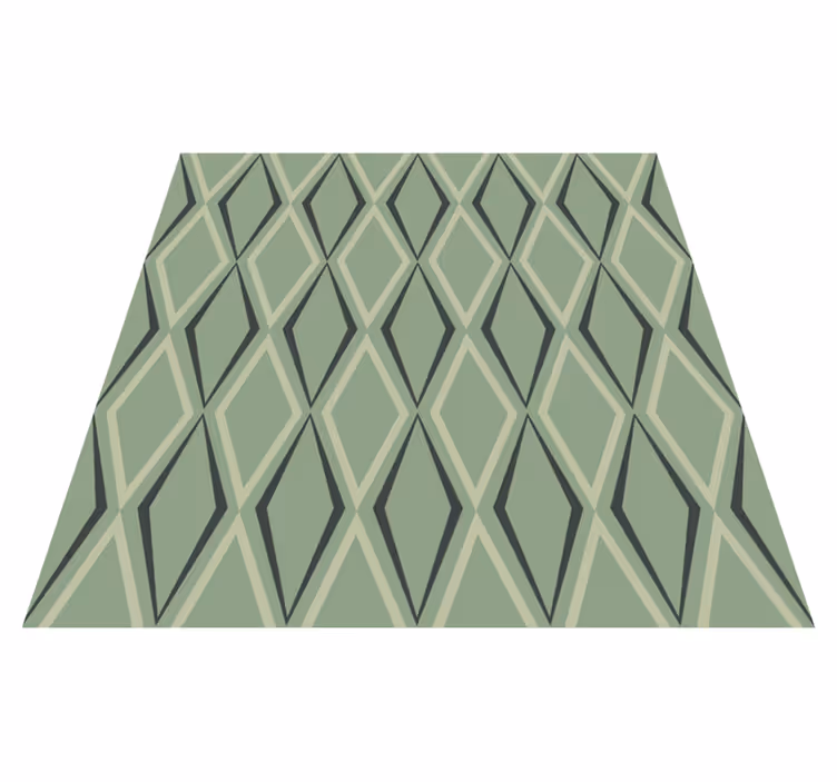Tapis vinyle vintage losanges verts des années 30 - TenStickers