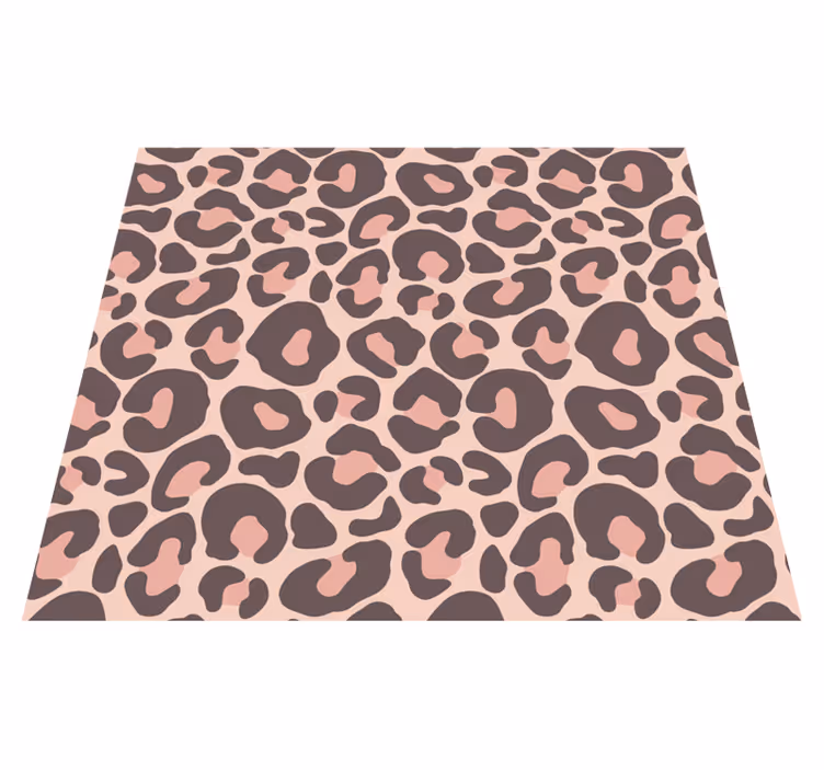 Tapis vinyle animal imprimé léopard rose - TenStickers