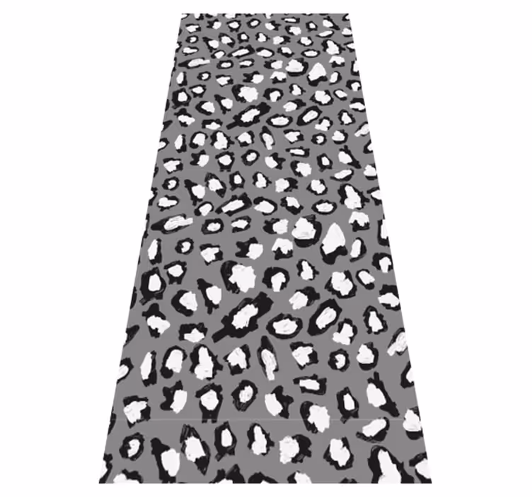 Tapis vinyle animal motif léopard gris et blanc - TenStickers