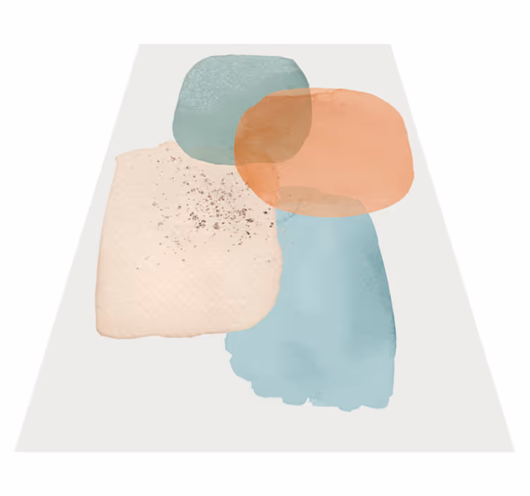 Tapis vinyle design moderne couleurs terre minimalistes - TenStickers