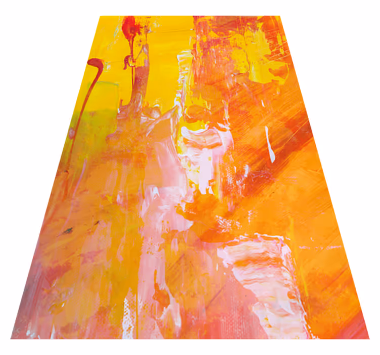 Tapis vinyle texture design abstrait coloré orange - TenStickers