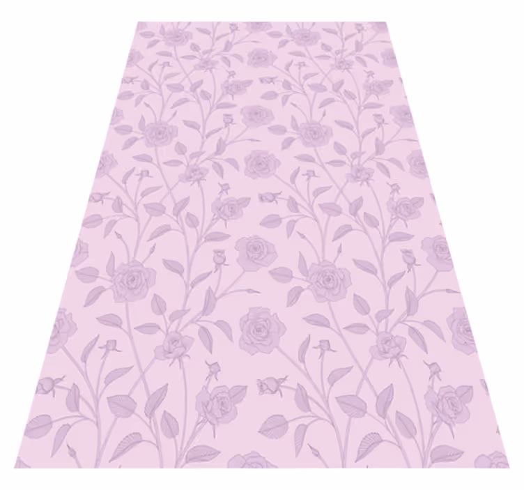 Tapis vinyle vintage roses anciennes à l'huile violettes - TenStickers