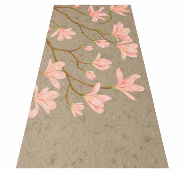 Tapis vinyle vintage style magnolia - TenStickers