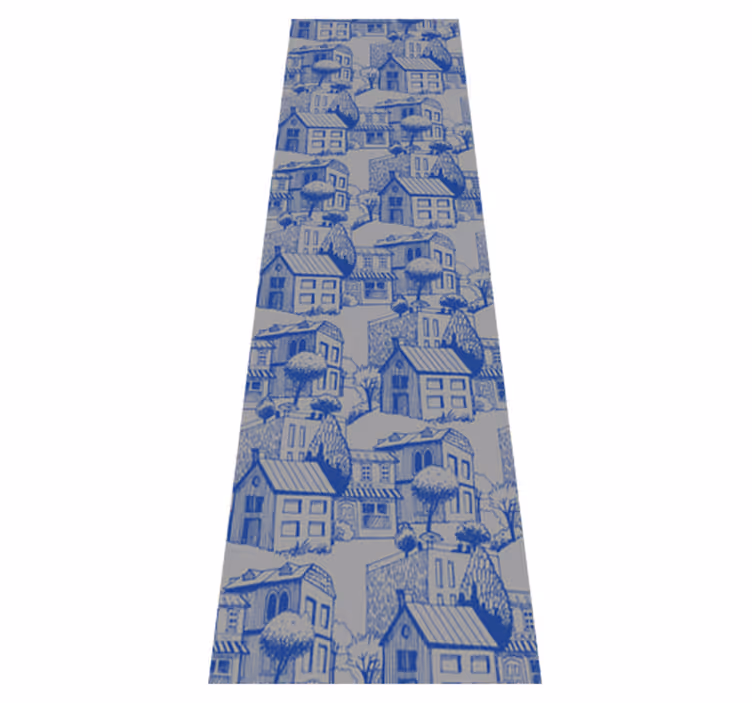 Tapis vinyle vintage façades rétro - TenStickers